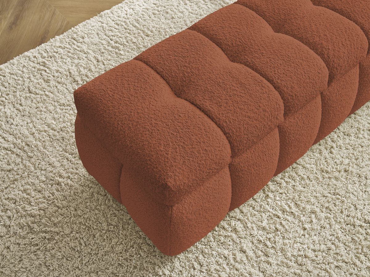 Bout de lit MONT-BLANC tissu bouclette