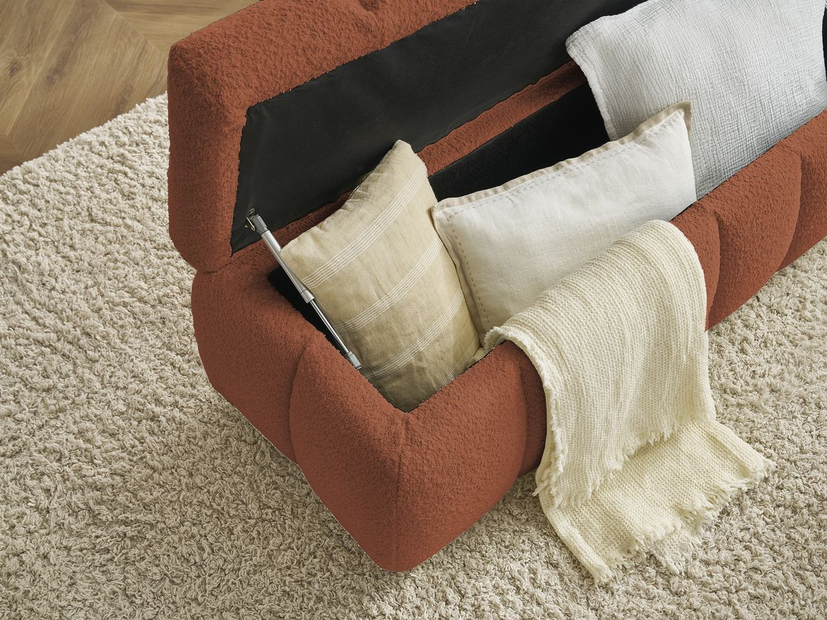 Bout de lit MONT-BLANC tissu bouclette