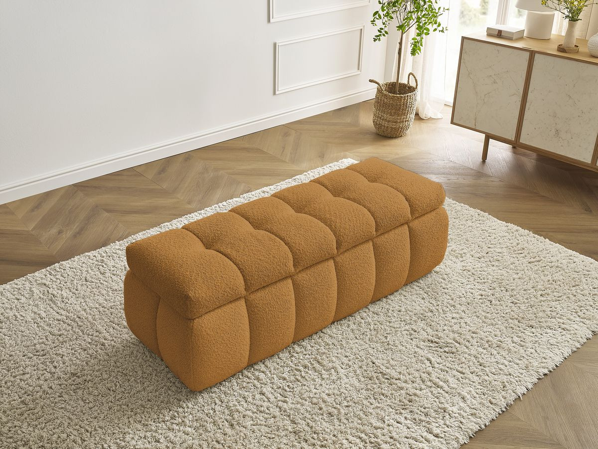 Bout de lit MONT-BLANC tissu bouclette