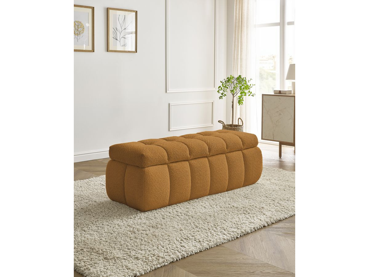 Bout de lit MONT-BLANC tissu bouclette