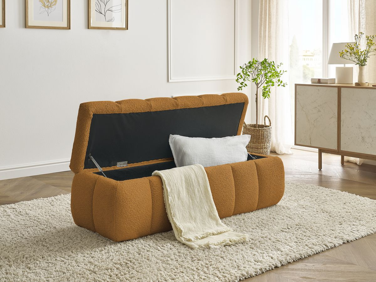Bout de lit MONT-BLANC tissu bouclette