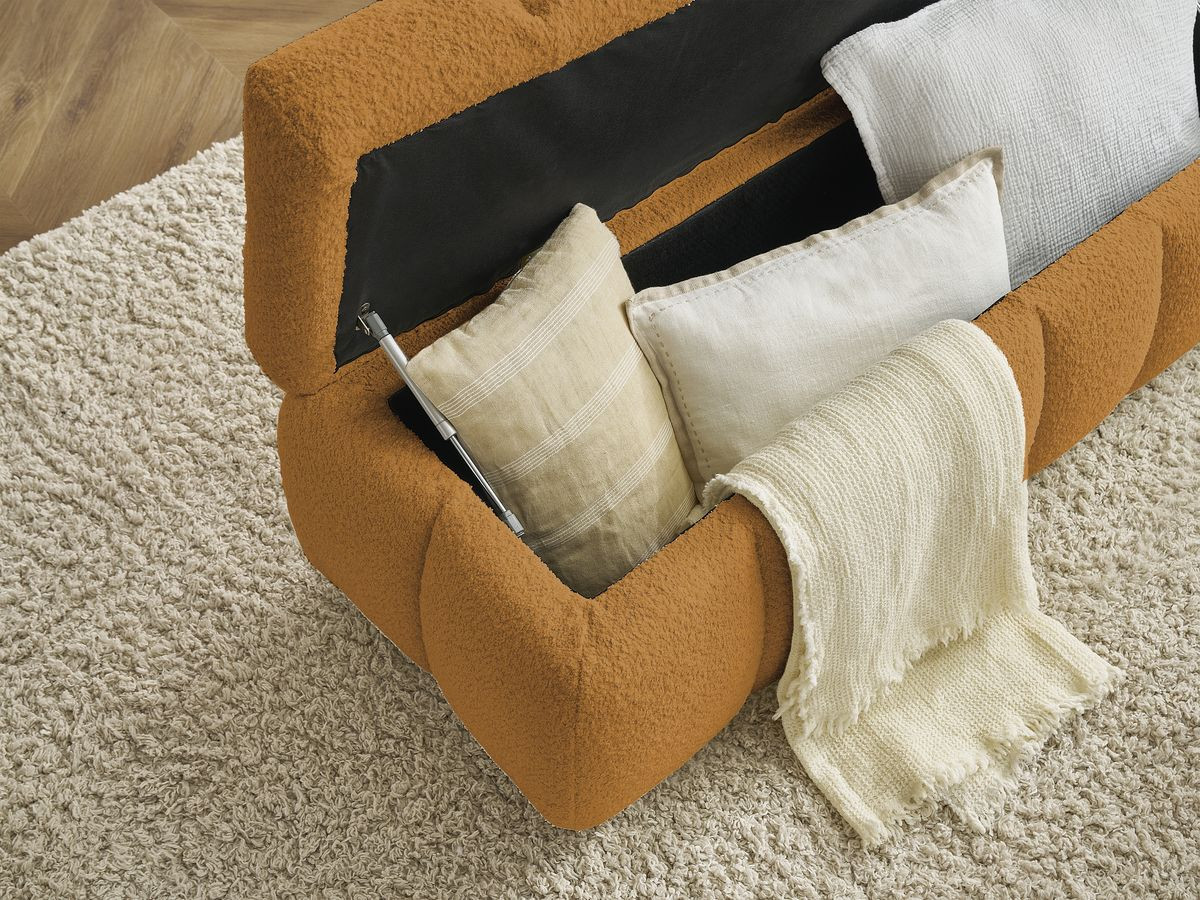 Bout de lit MONT-BLANC tissu bouclette