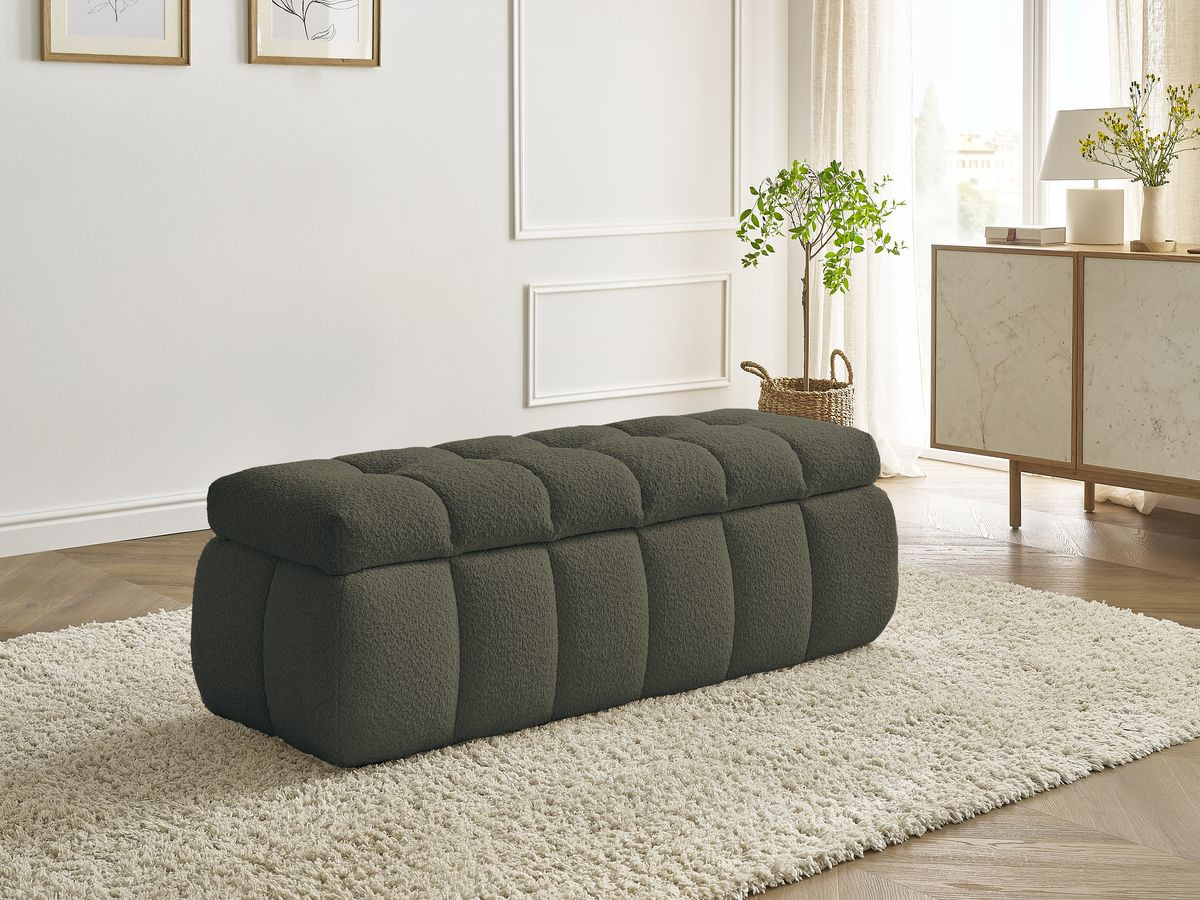 Bout de lit MONT-BLANC bouclette vert — vue 6