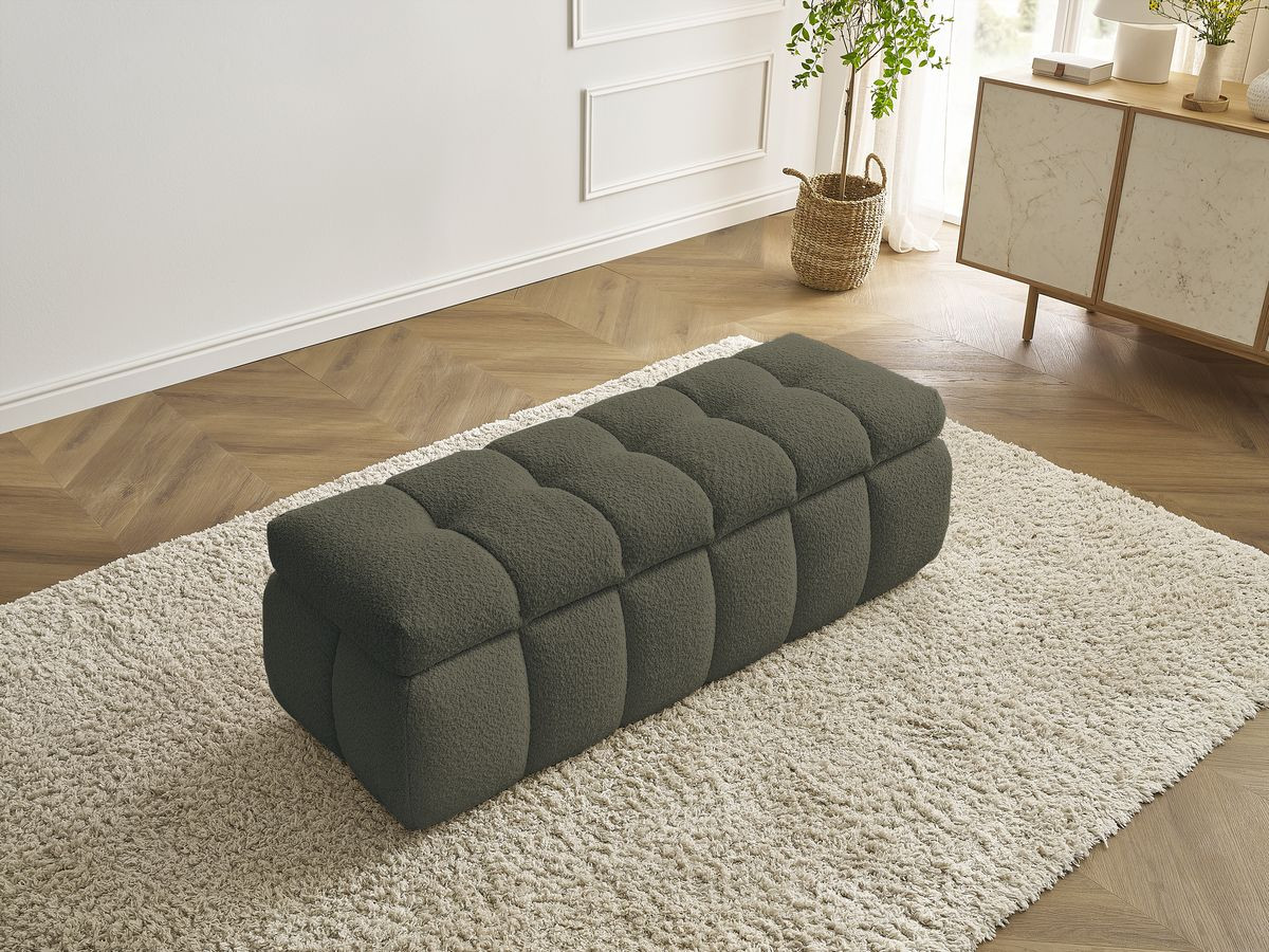 Bout de lit MONT-BLANC tissu bouclette