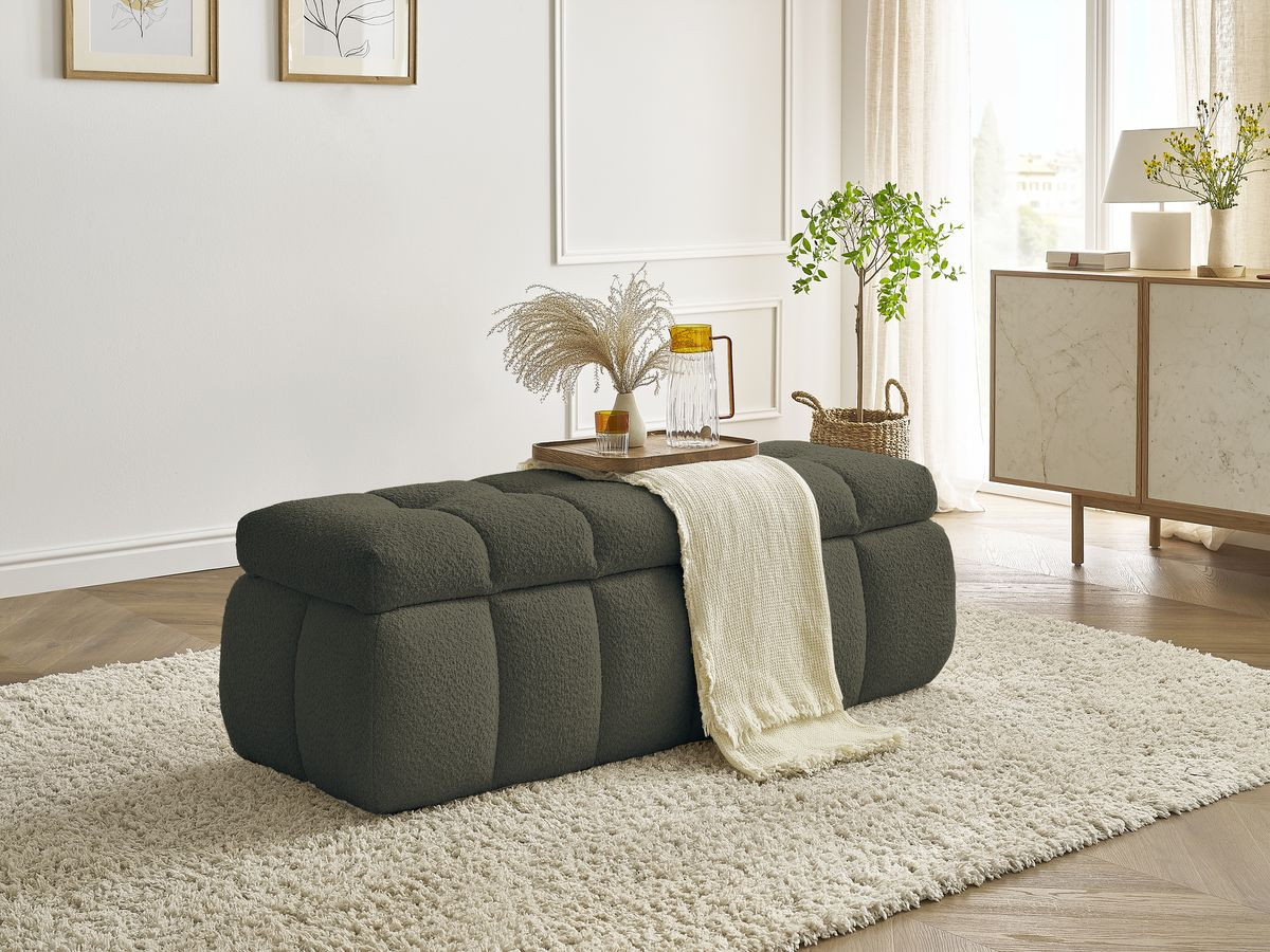 Bout de lit MONT-BLANC tissu bouclette