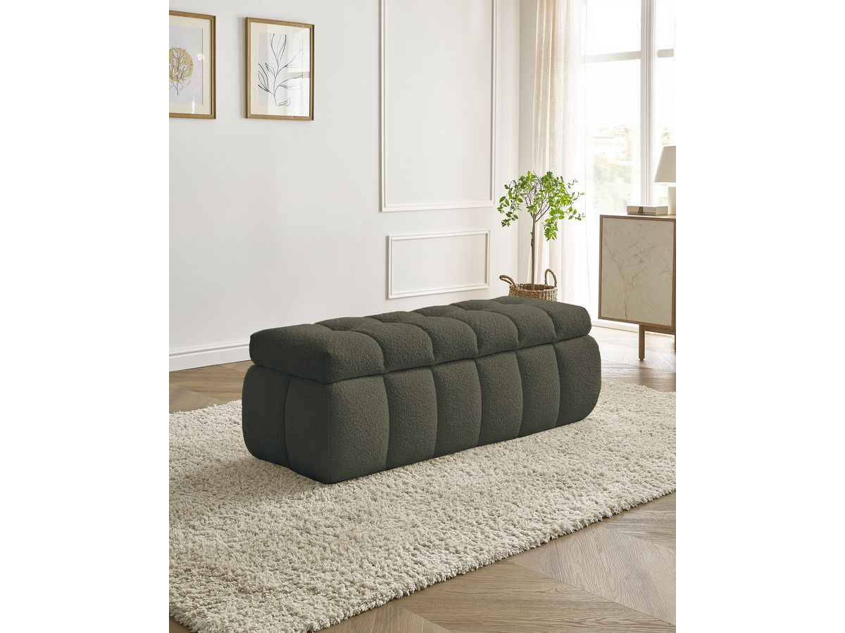 Bout de lit MONT-BLANC tissu bouclette