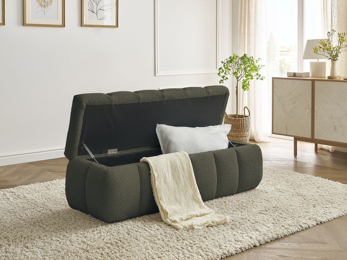 Bout de lit MONT-BLANC tissu bouclette