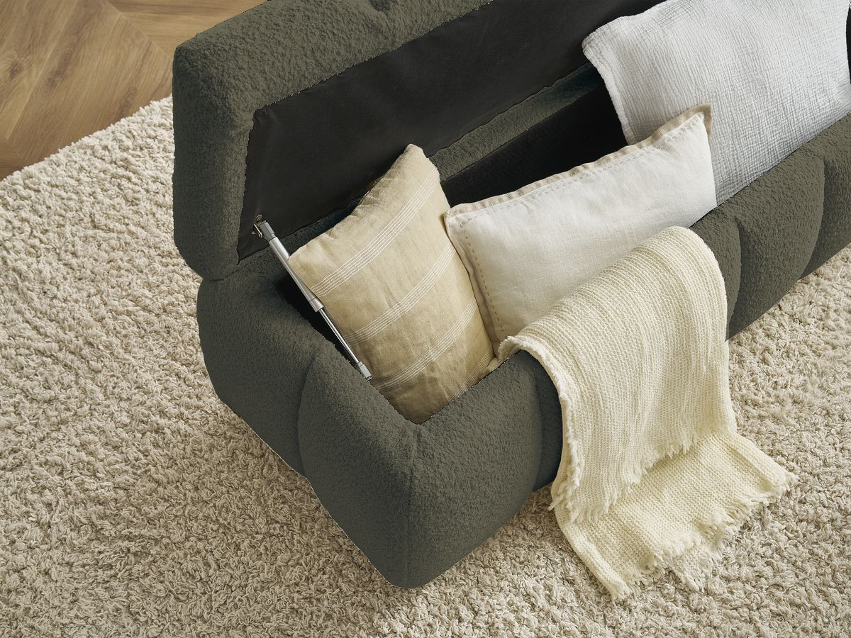Bout de lit MONT-BLANC tissu bouclette