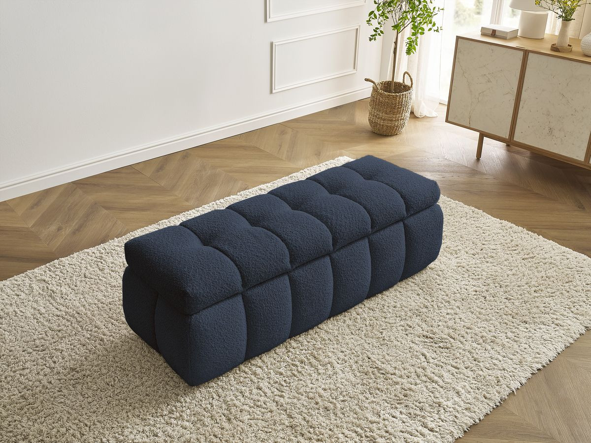 Bout de lit MONT-BLANC tissu bouclette