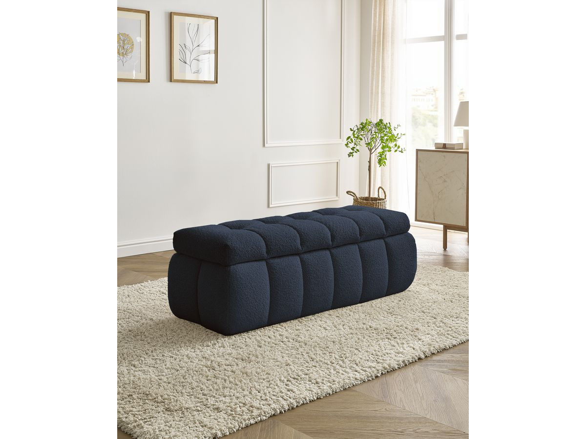 Bout de lit MONT-BLANC tissu bouclette