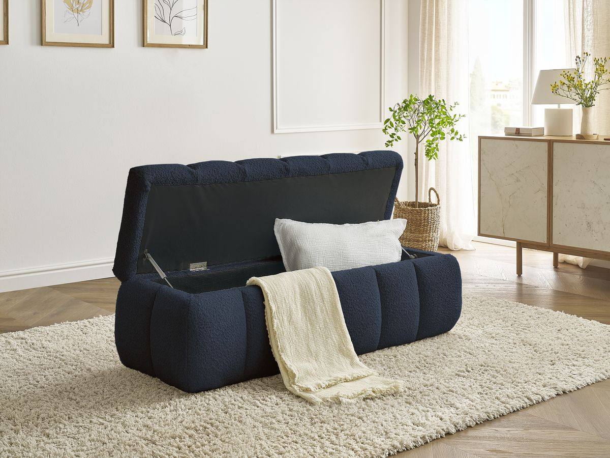 Bout de lit MONT-BLANC tissu bouclette
