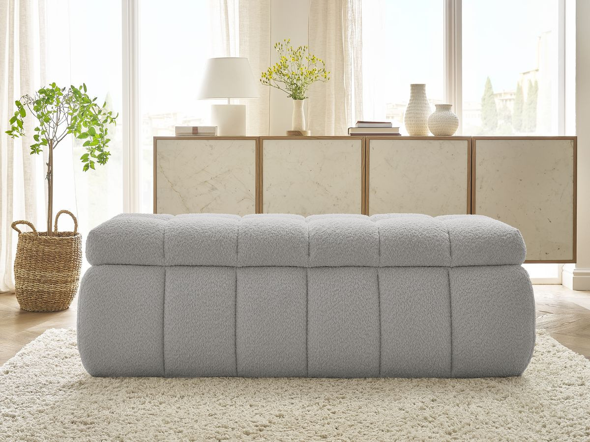 Bout de lit MONT-BLANC tissu bouclette
