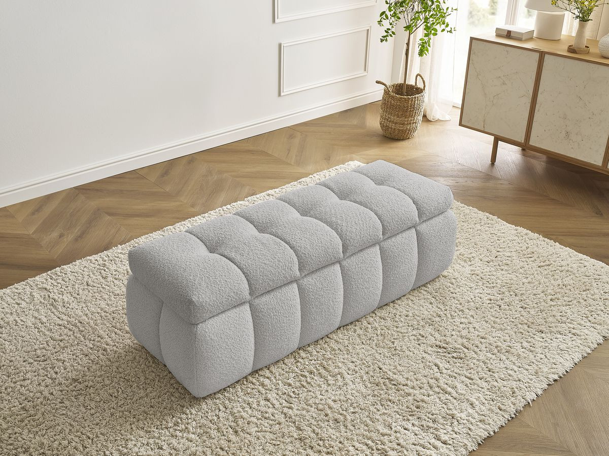 Bout de lit MONT-BLANC tissu bouclette