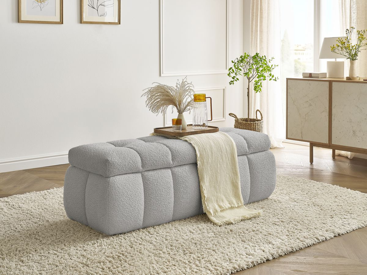 Bout de lit MONT-BLANC tissu bouclette