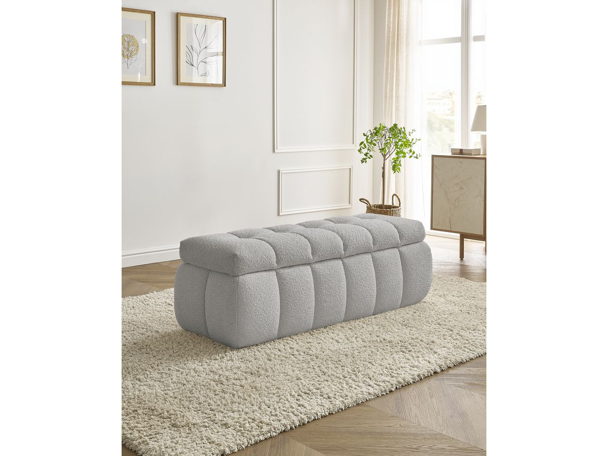 Bout de lit MONT-BLANC tissu bouclette