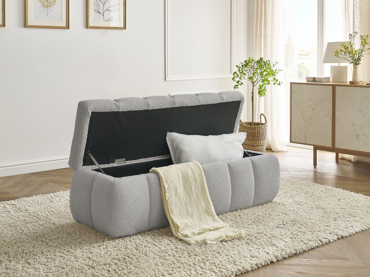Bout de lit MONT-BLANC tissu bouclette