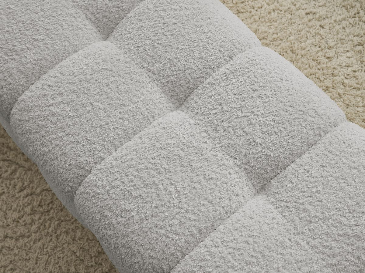 Bout de lit MONT-BLANC tissu bouclette