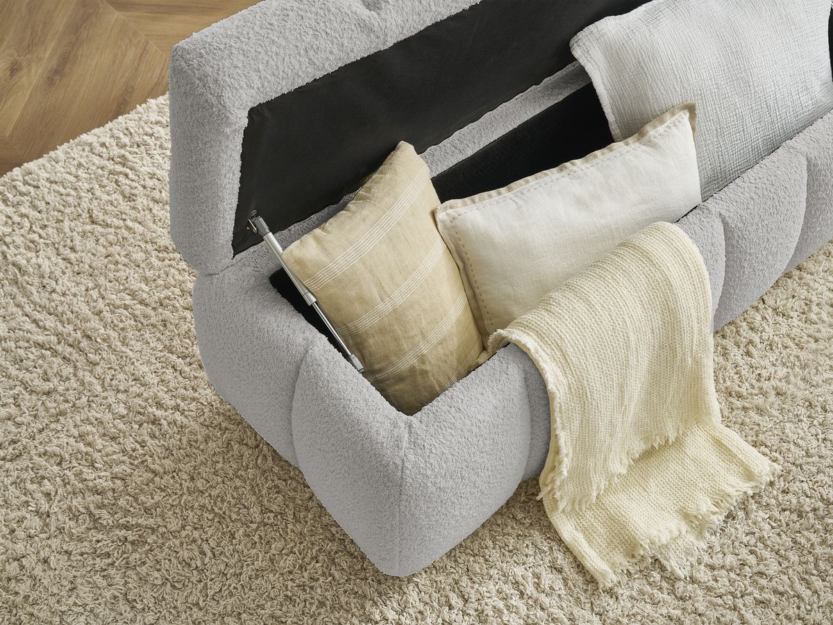 Bout de lit MONT-BLANC tissu bouclette