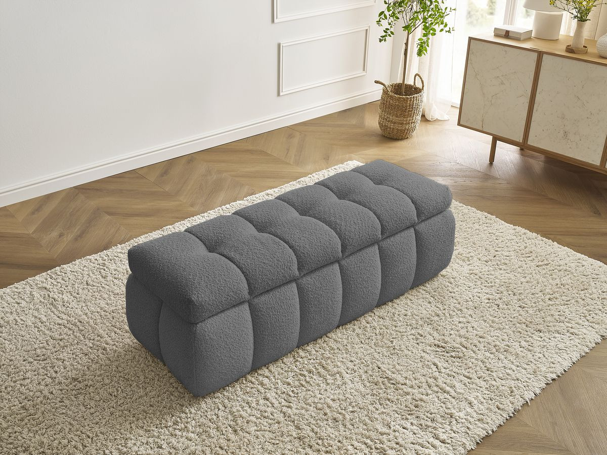 Bout de lit MONT-BLANC tissu bouclette