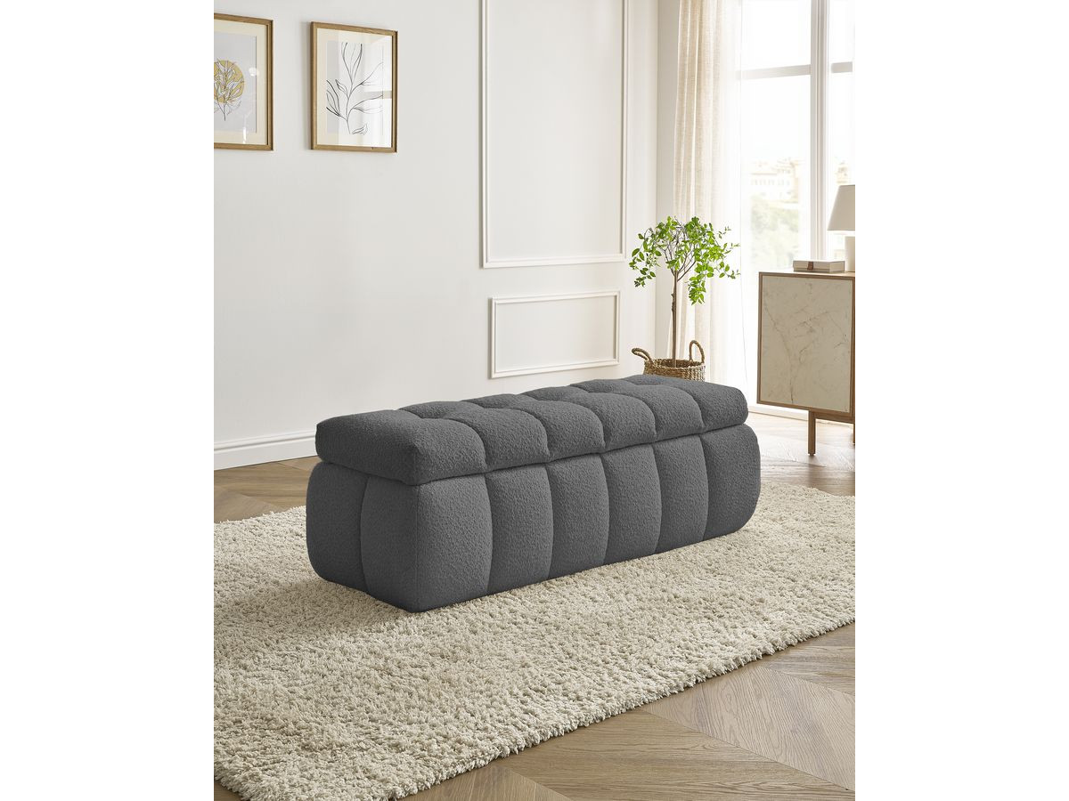 Bout de lit MONT-BLANC tissu bouclette