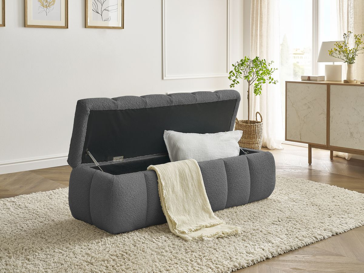 Bout de lit MONT-BLANC tissu bouclette