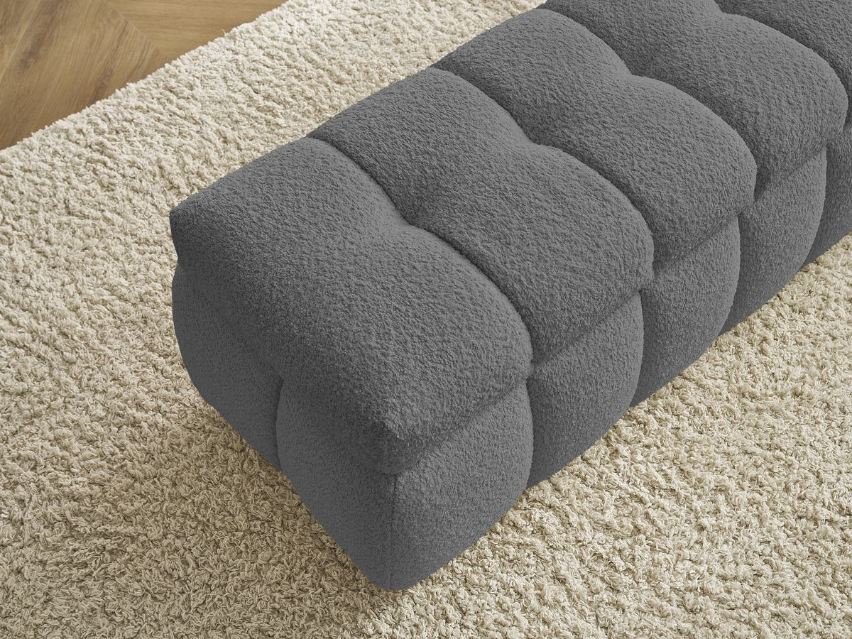 Bout de lit MONT-BLANC tissu bouclette