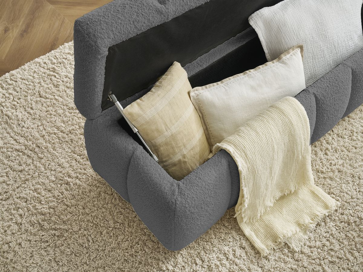 Bout de lit MONT-BLANC tissu bouclette