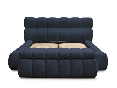 Lit coffre MONT-BLANC + Bout de lit MONT-BLANC tissu bouclette