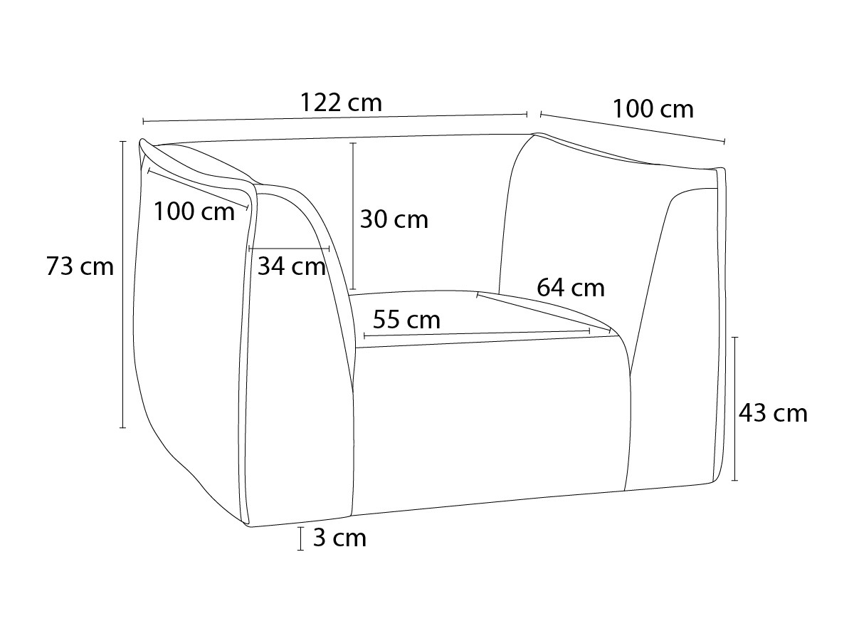 Canapé d'angle fixe EVEREST tissu chiné - Orange - Angle droit - 10 coussins