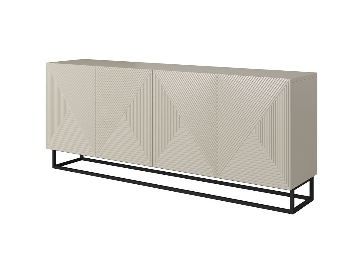 ALICE 4-deurs dressoir 200 cm metalen poten