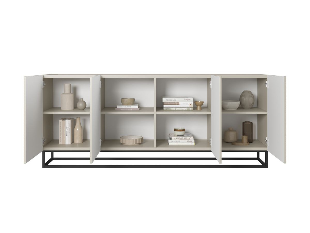 ALICE 4-deurs dressoir 200 cm metalen poten