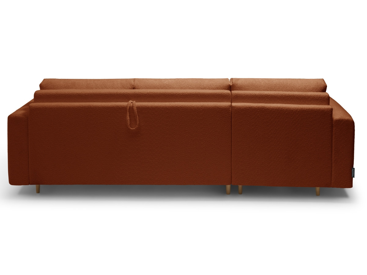 Canapé d'angle réversible convertible express coffre COCOONE tissu bouclette