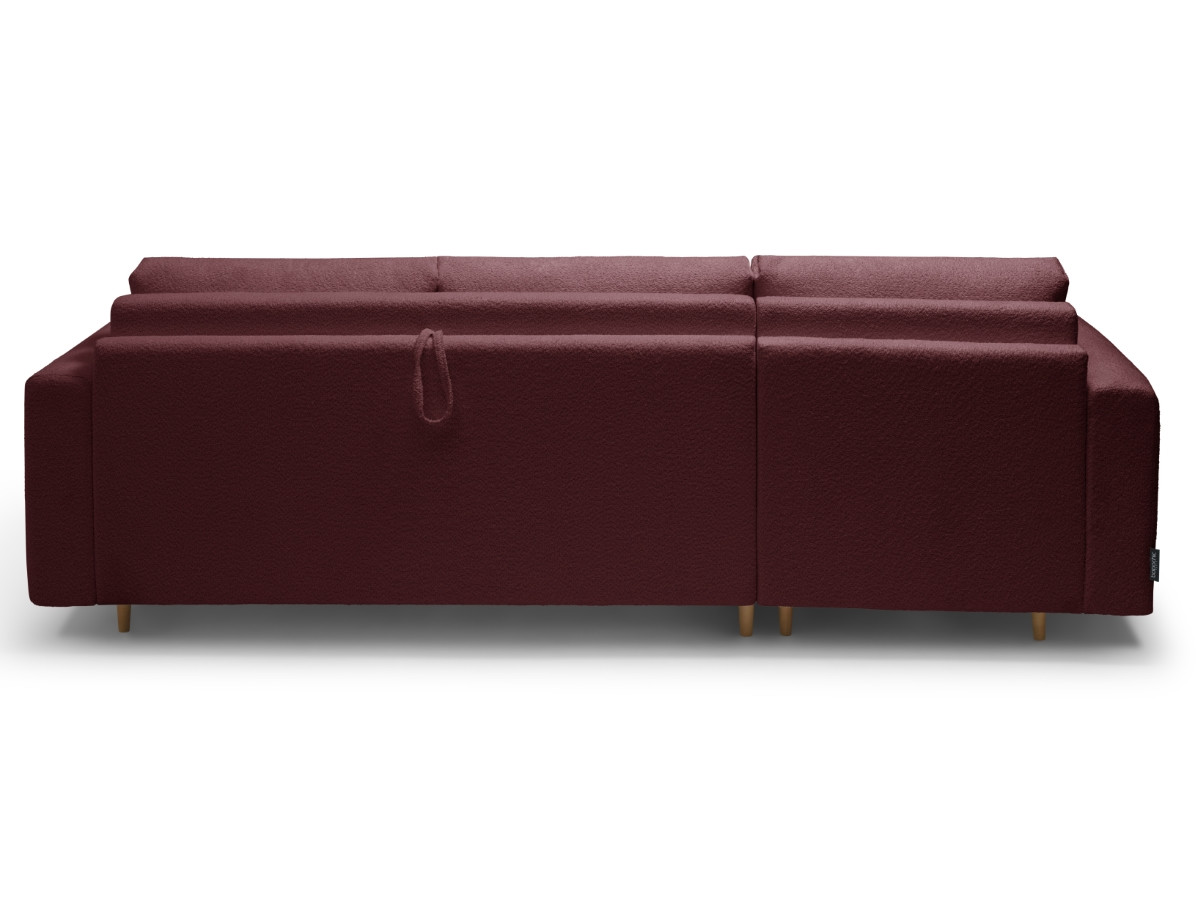 Canapé d'angle réversible convertible express coffre COCOONE tissu bouclette