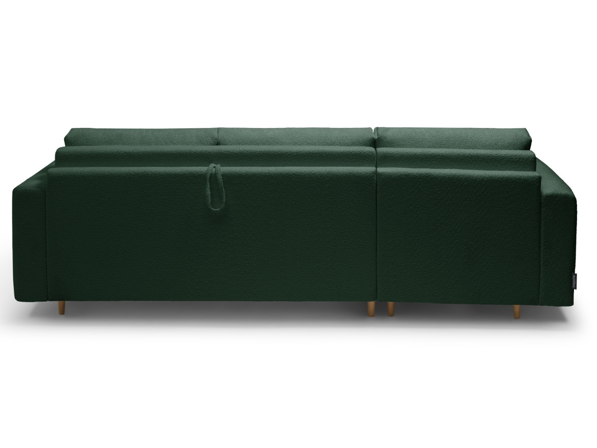 Canapé d'angle réversible convertible express coffre COCOONE tissu bouclette