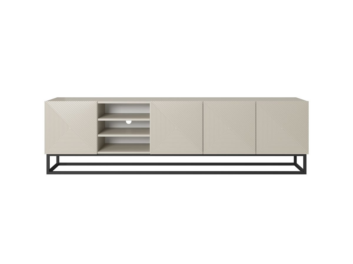 ALICE 200 cm TV-meubel met nissen en metalen poten