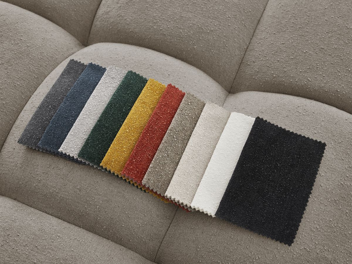Canapé d'angle fixe EVEREST tissu texturé