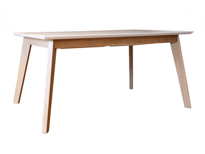 Table à manger carrée extensible 95 à 145 cm INGRID chêne massif