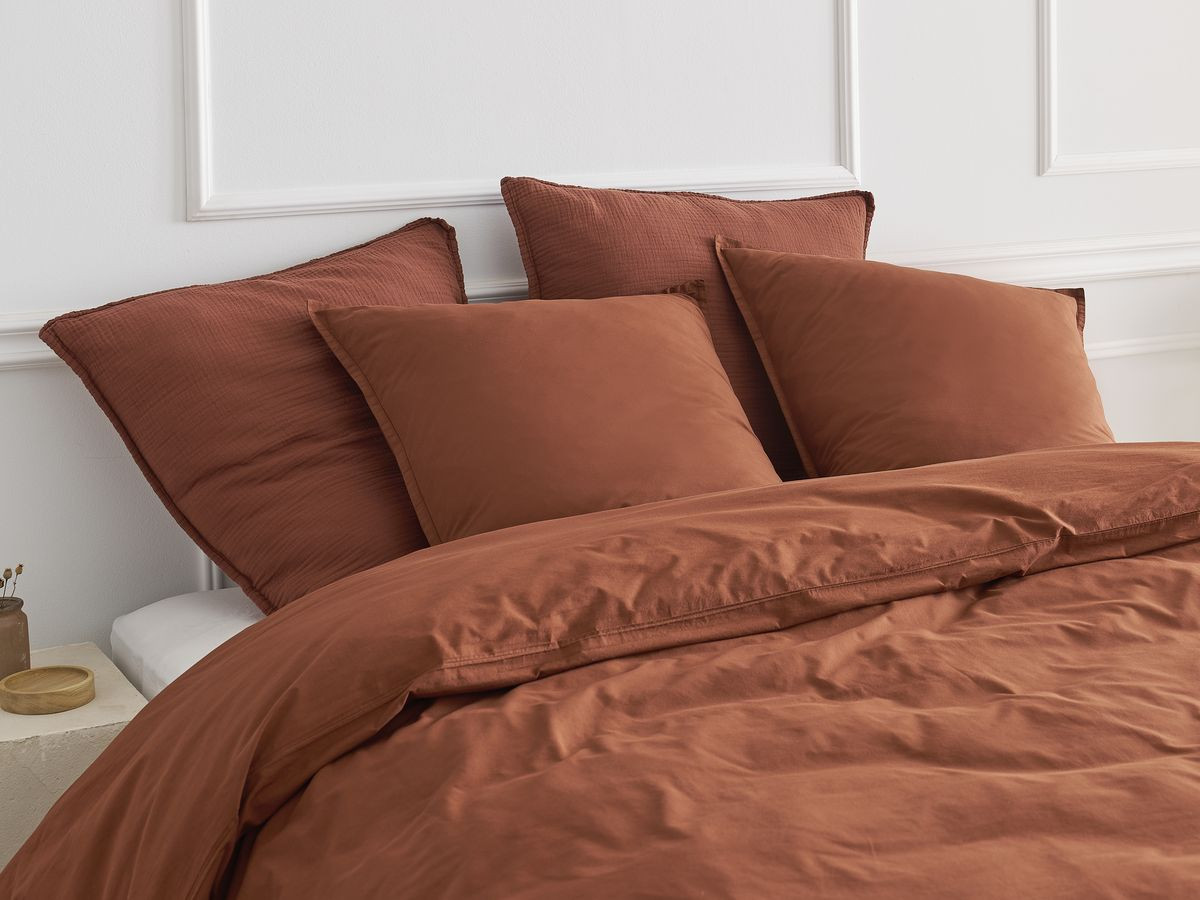 HERA volwassen katoenen percal beddengoedset met dekbedovertrek en kussenslopen