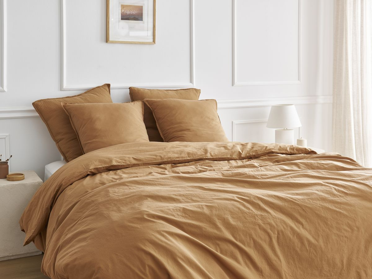 HERA volwassen katoenen percal beddengoedset met dekbedovertrek en kussenslopen