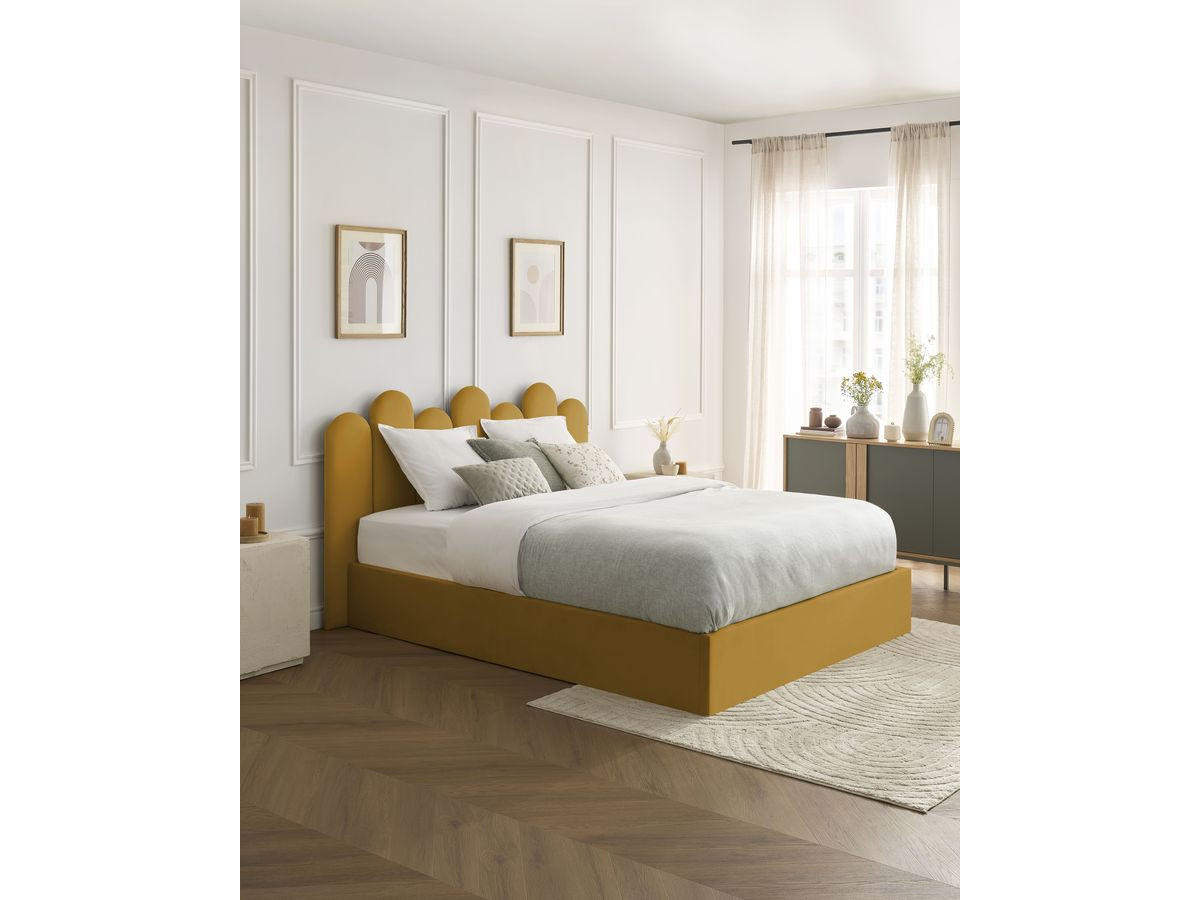 Lit coffre BADJA velours