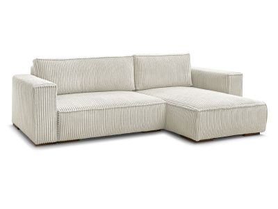 Canapé d'angle réversible convertible coffre CHELSEA gros côtelé doux