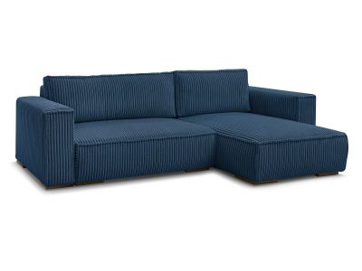 Canapé d'angle réversible convertible coffre CHELSEA gros côtelé doux