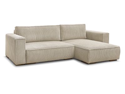 Canapé d'angle réversible convertible coffre CHELSEA gros côtelé doux