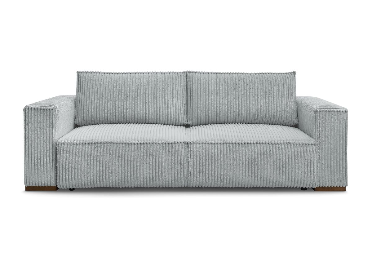 Canapé d'angle fixe EVEREST tissu chiné - Orange - Angle droit - 10 coussins