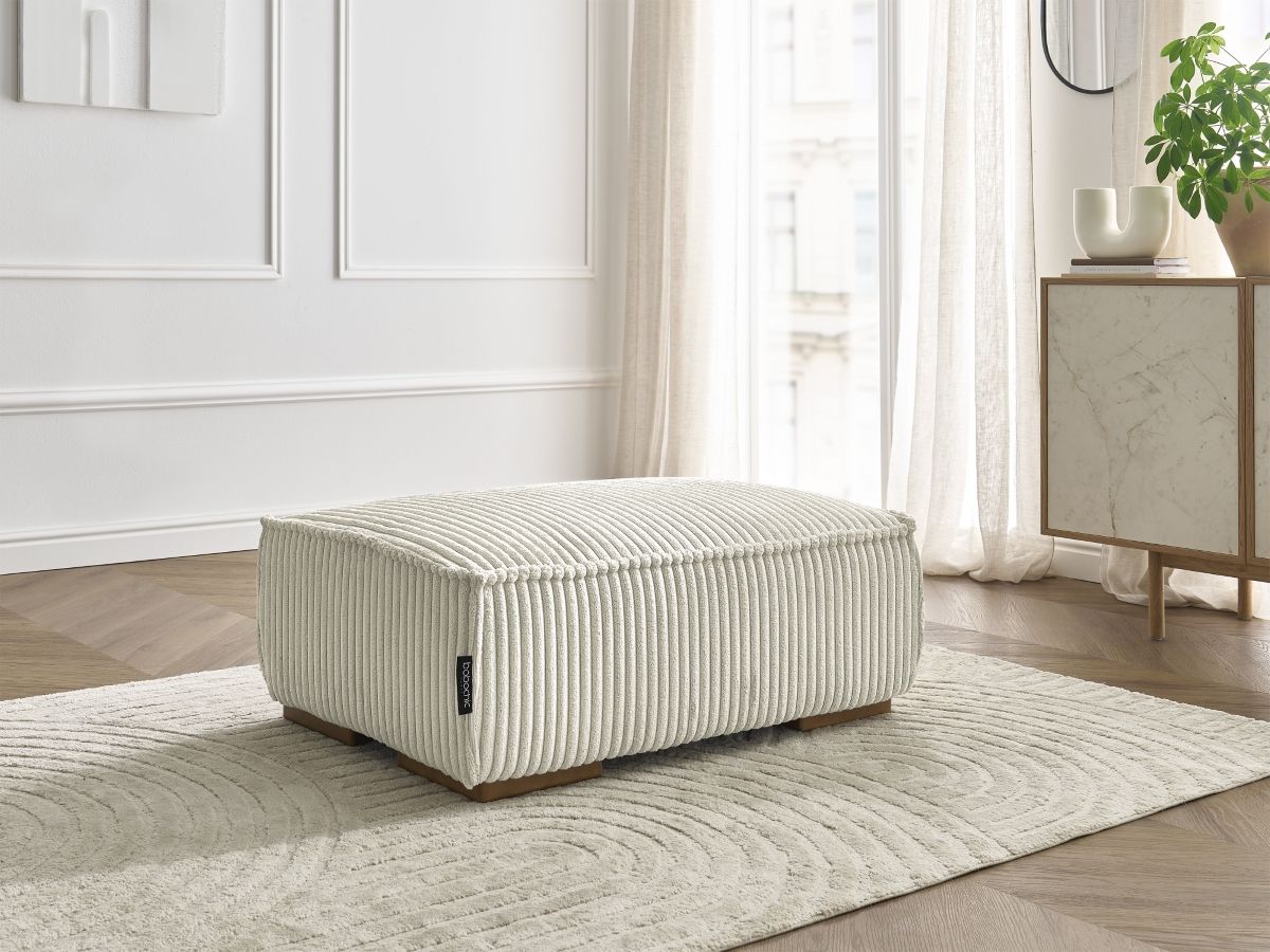 Pouf CHELSEA gros côtelé doux