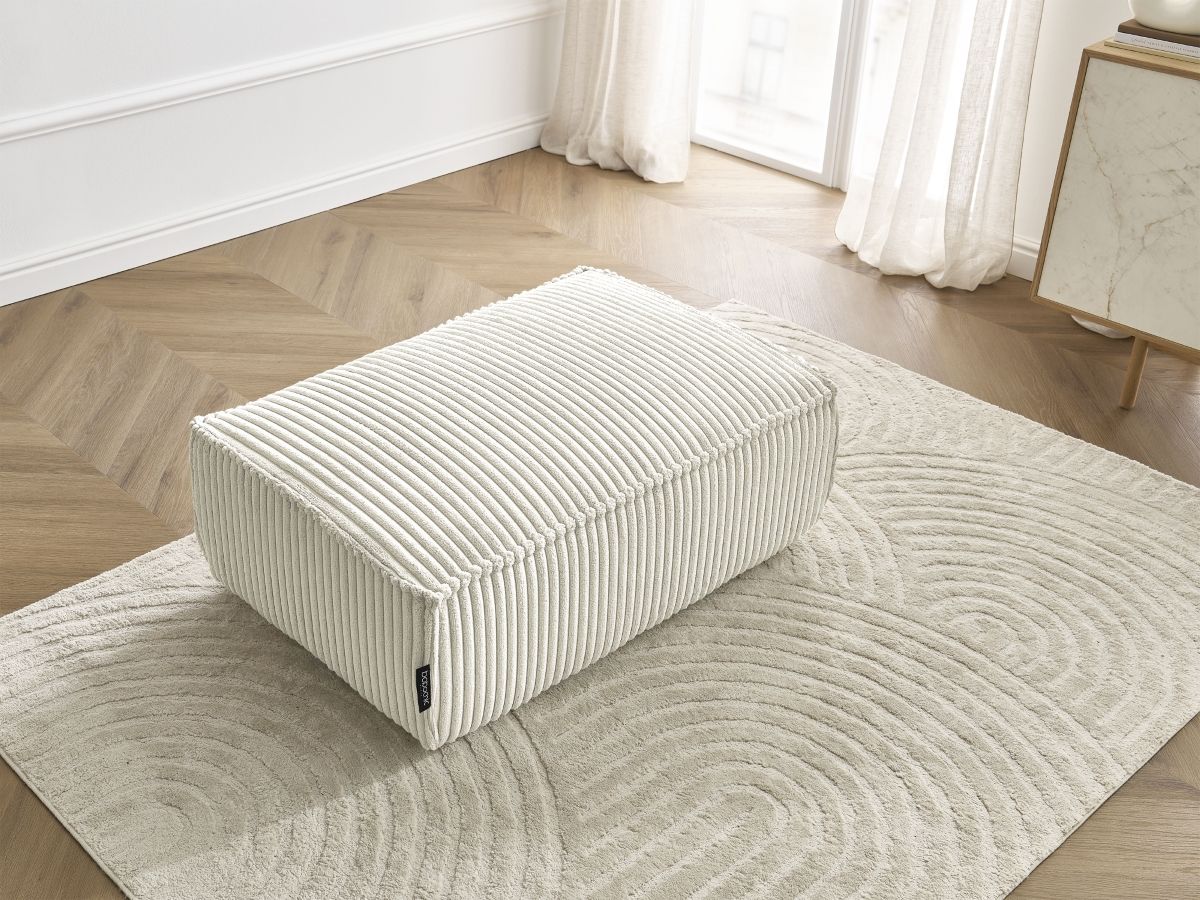 Pouf CHELSEA gros côtelé doux