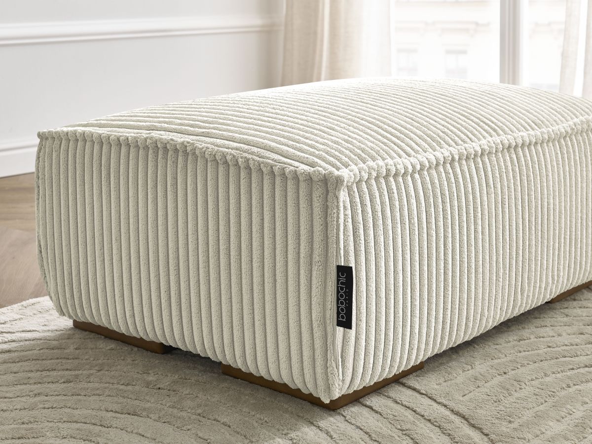 Pouf CHELSEA gros côtelé doux