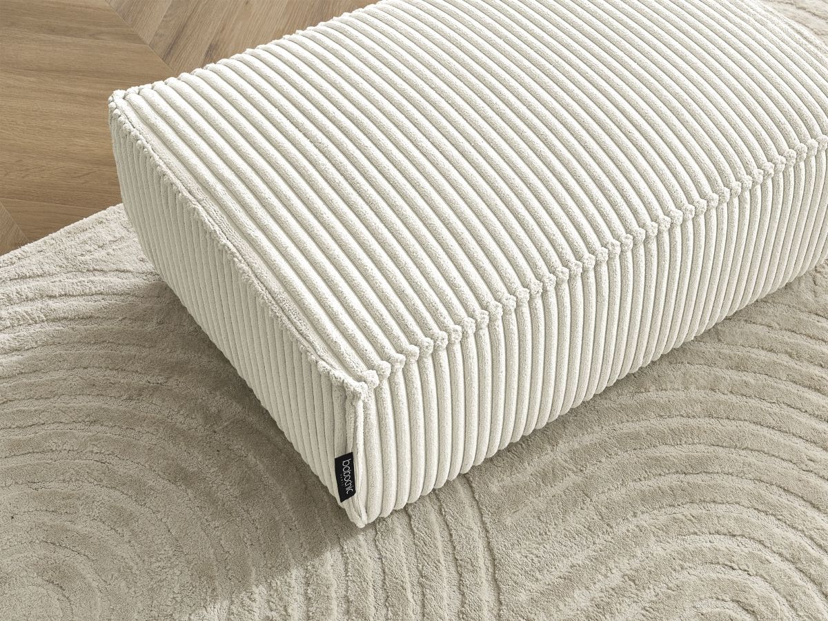 Pouf CHELSEA gros côtelé doux