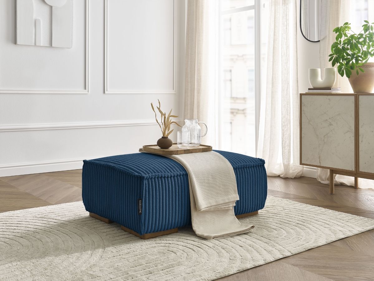 Pouf CHELSEA gros côtelé doux
