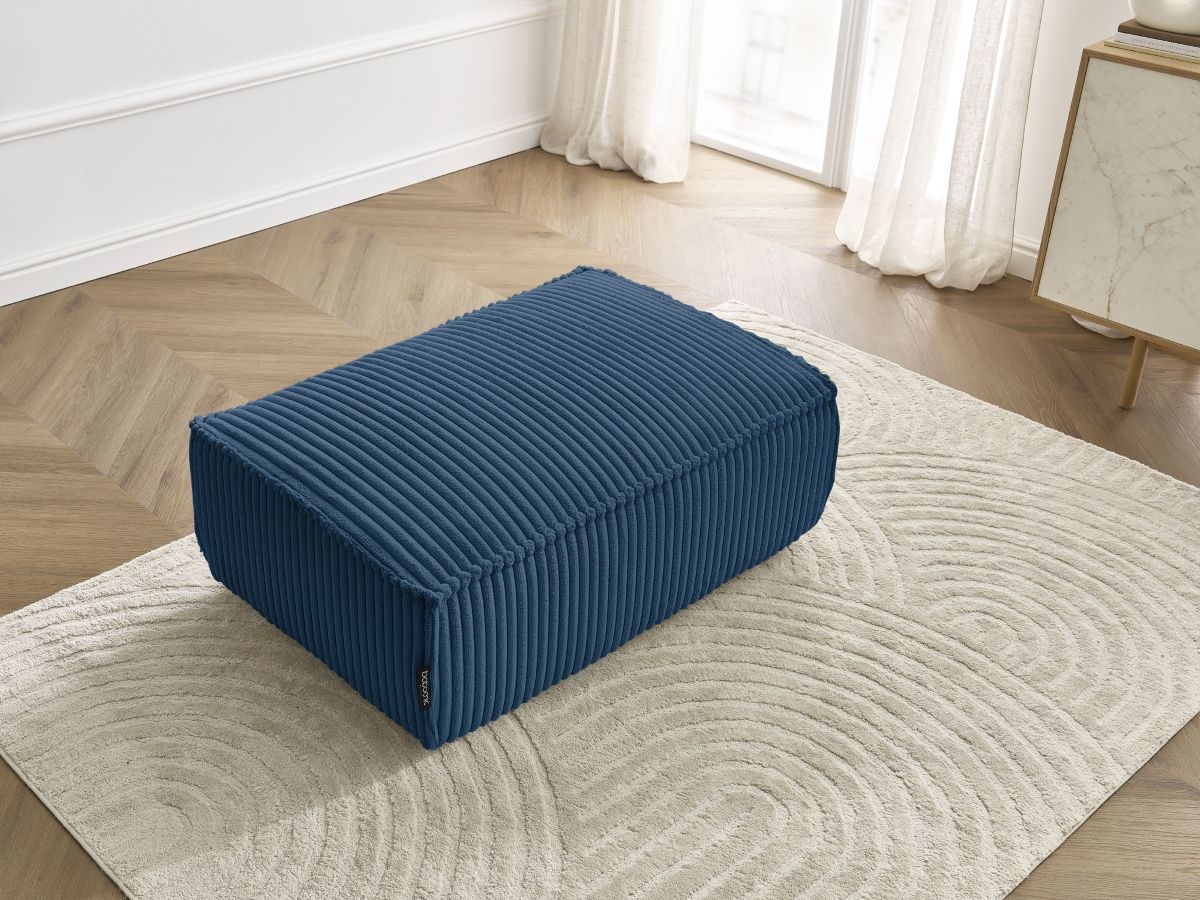 Pouf CHELSEA gros côtelé doux